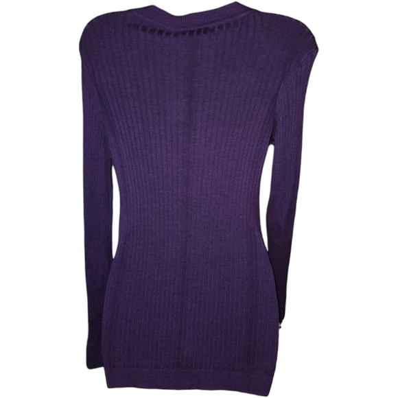 NWT Daisy Fuentes V-Neck Long Sleeve Cardigan - Picture 2 of 4